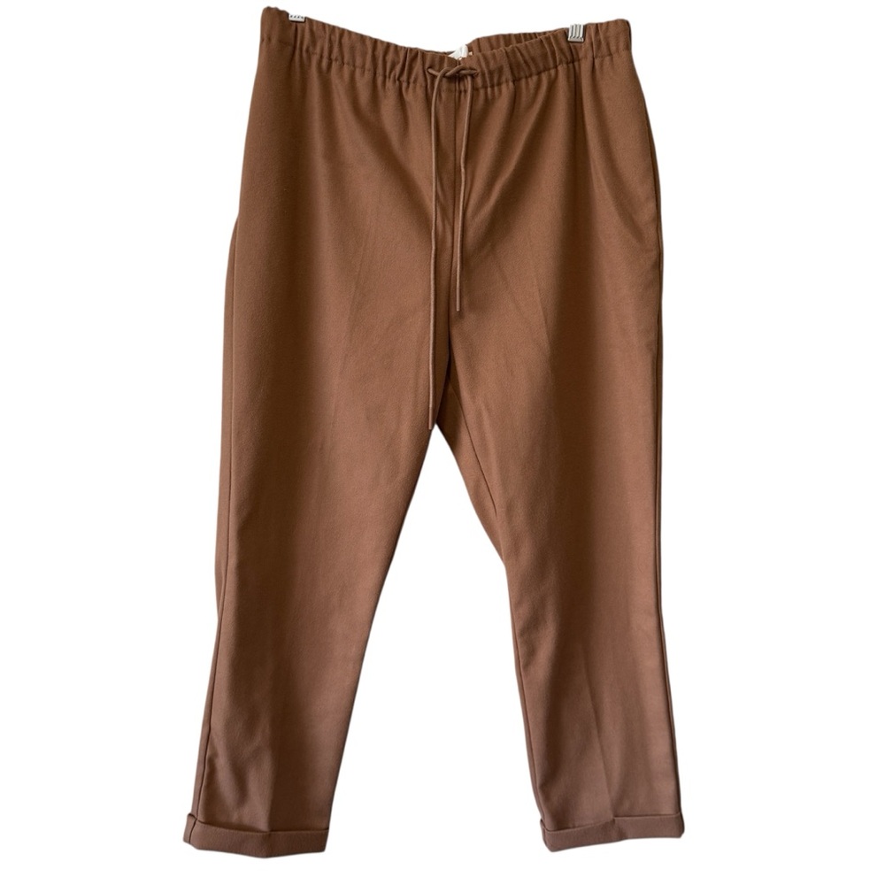 OAK‎ + FORT Camel Drawstring Pants  Sz L - Picture 2 of 10